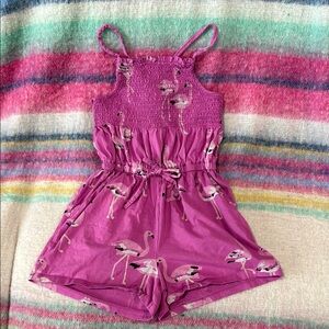 Tea Collection Flamingo Print Kids Romper